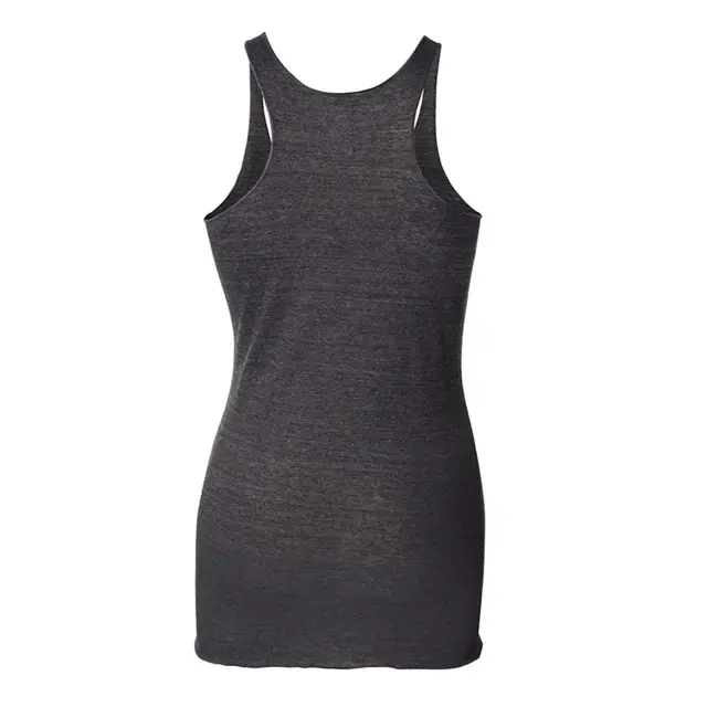 Customizable Bella + Canvas Women's Triblend Racerback Tank 8430 Char Blk Triblnd Back