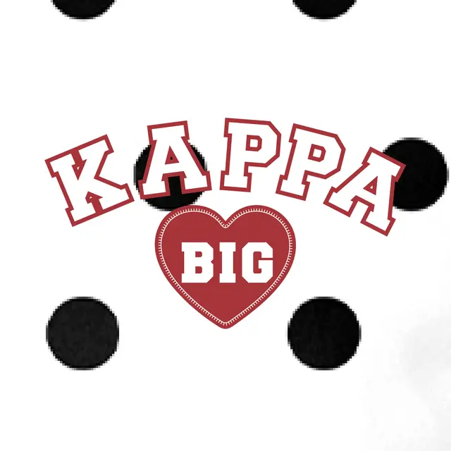 Kappa Kappa Gamma Block Texts and Heart Patch Big Little Reveal Shirt
