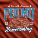 Phi Mu Stadium Illustration Homecoming Shirt