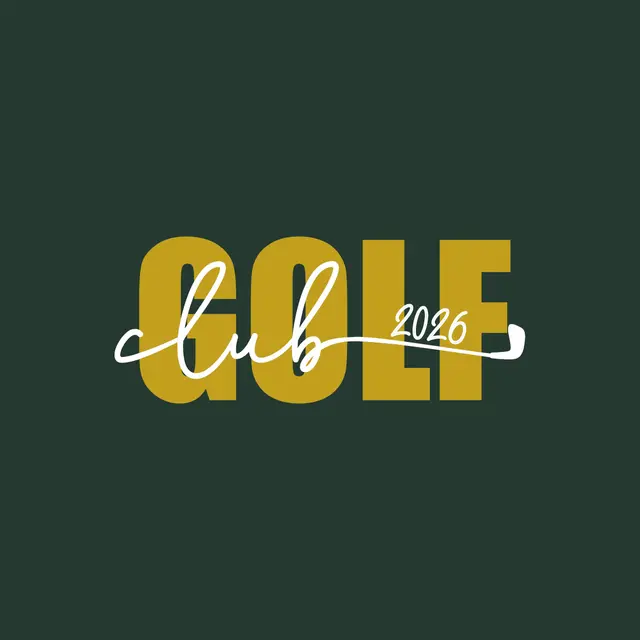 Golf Club Script and Bold Lettering PR Polo
