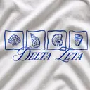 Delta Zeta Navy Seashells Design for Tank for Sorority PR