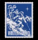 Delta Zeta Skiing Illustration Winter Formal Hoodie