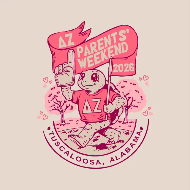 Delta Zeta Cute Turtle Parents Weekend Shirt