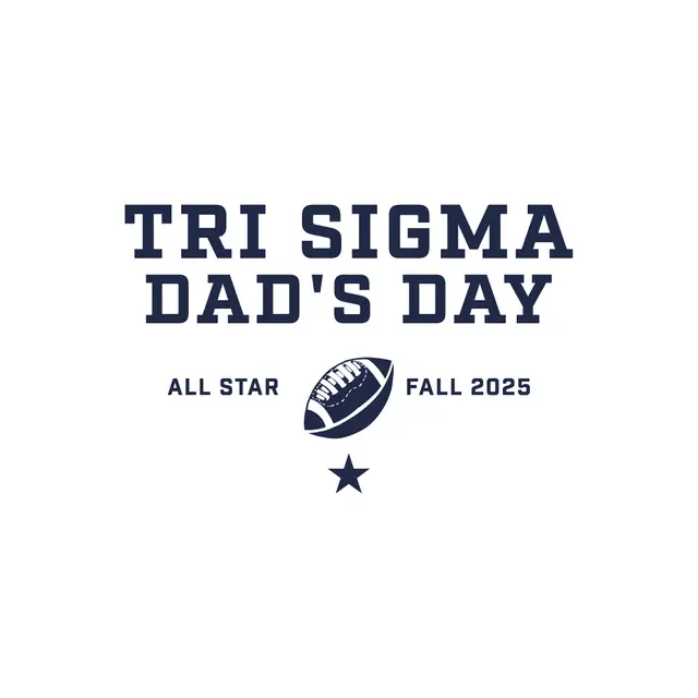 Sigma Sigma Sigma Football Graphic Dad's Day Crewneck
