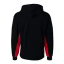 Customizable Badger Performance Fleece Hooded Sweatshirt 1454 Black-Red Back