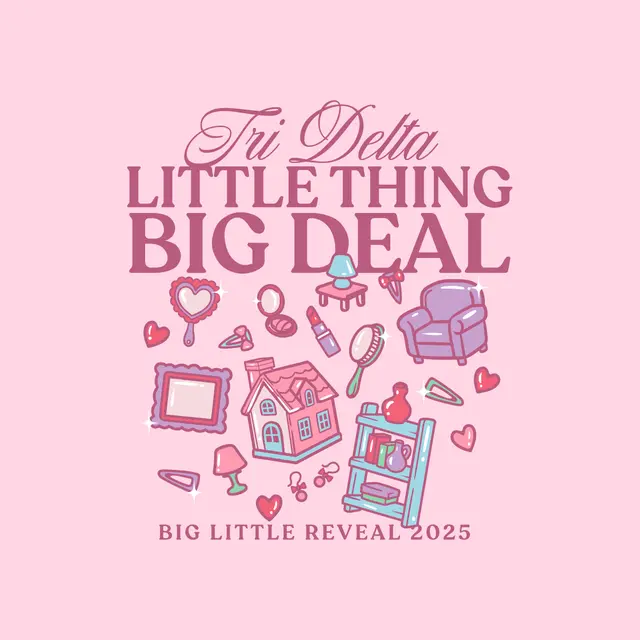 Delta Delta Delta Illustrated Icons Big Little Reveal Hoodie