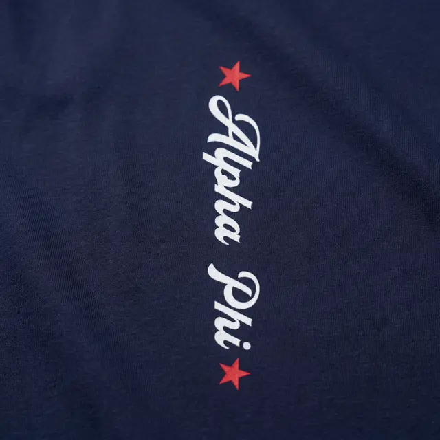 Alpha Phi Flowing Script Stars PR Sweatpants