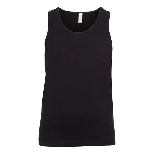 Bella + Canvas Youth Jersey Tank 3480y Black Front