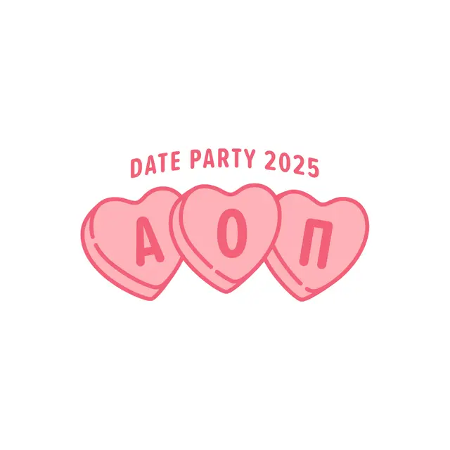 Alpha Omicron Pi Heart Candy Date Party Shirt