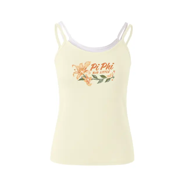 Pi Beta Phi Floral Illustration Big Little Reveal Tank 2