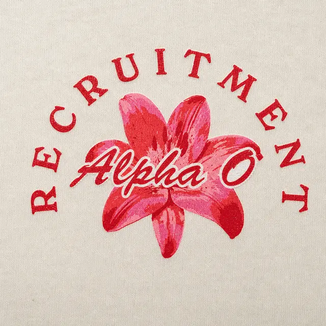 Alpha Omicron Pi Floral Illustration Recruitment Tank