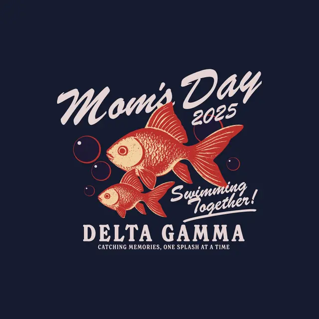 Delta Gamma Goldfish Graphic Mom's Day Shirt
