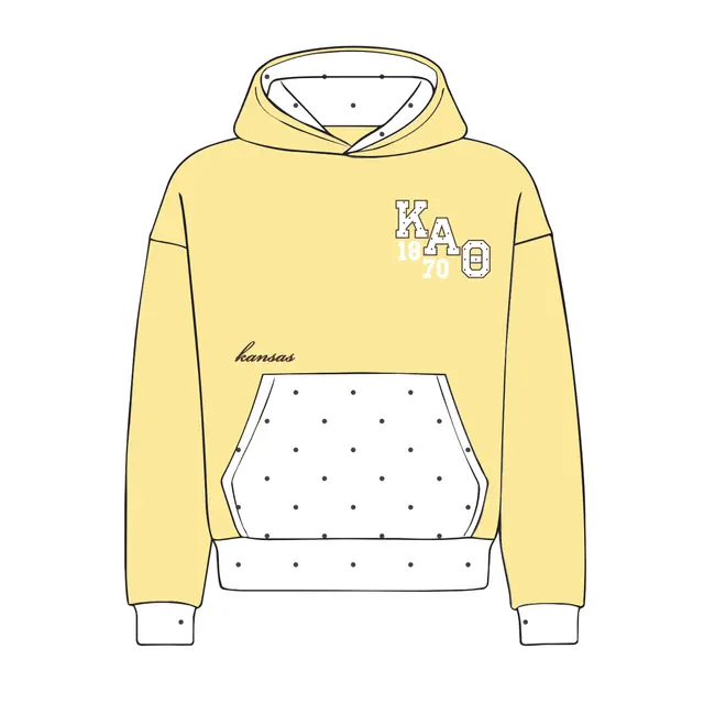 Kappa Alpha Theta Block Lettering Established Date Hoodie 2