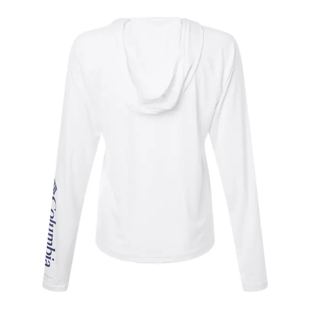 Columbia Women's PFG Tidal Tee™ Hooded Long Sleeve White Nightshade Back