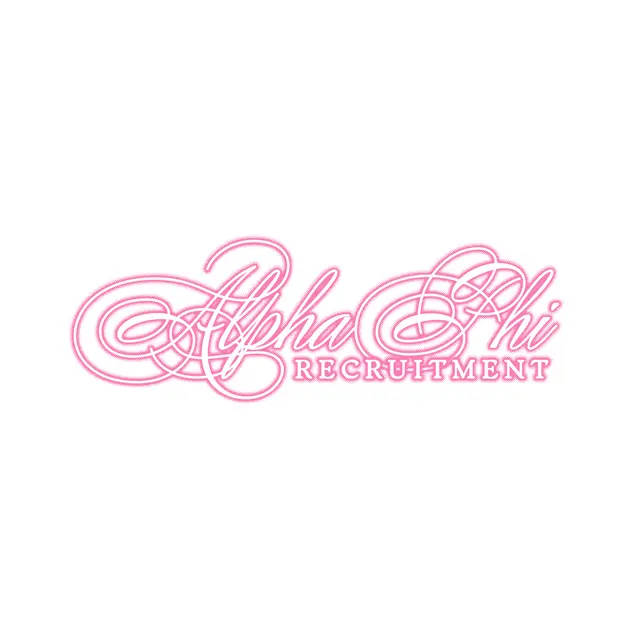 Alpha Phi Curvy Script Recruitment Rush Tank