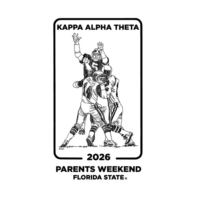Kappa Alpha Theta Bold Football Graphic Parent's Weekend Shirt