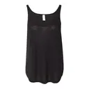 Bella + Canvas Ladies' Flowy Side Slit Tank b8802 Black Front