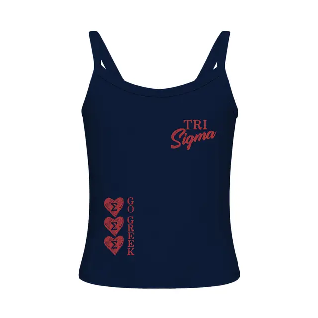Sigma Sigma Sigma Heart Illustration Rush Tank 2