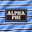 Alpha Phi Striped Tag PR Sweater