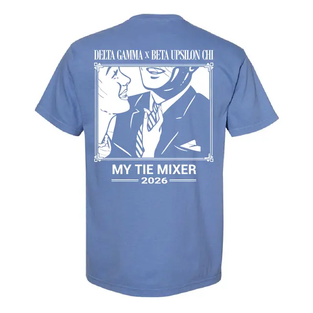 Cheerful Couple Illustration Date Party Shirt 2