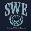 Society of Women Engineers Distressed Lettering Crest Crewneck