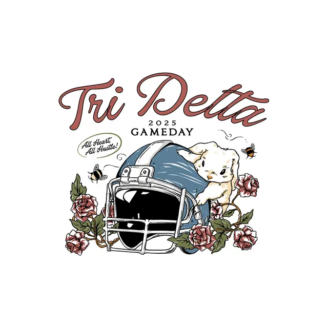 Delta Delta Delta Bunny Football Helmet Game Day Shirt