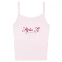 Alpha Xi Delta Script Heart Date Party Tank 2