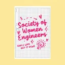 Society of Women Engineers Grid Pattern Hand Drawn Typography PR Hoodie