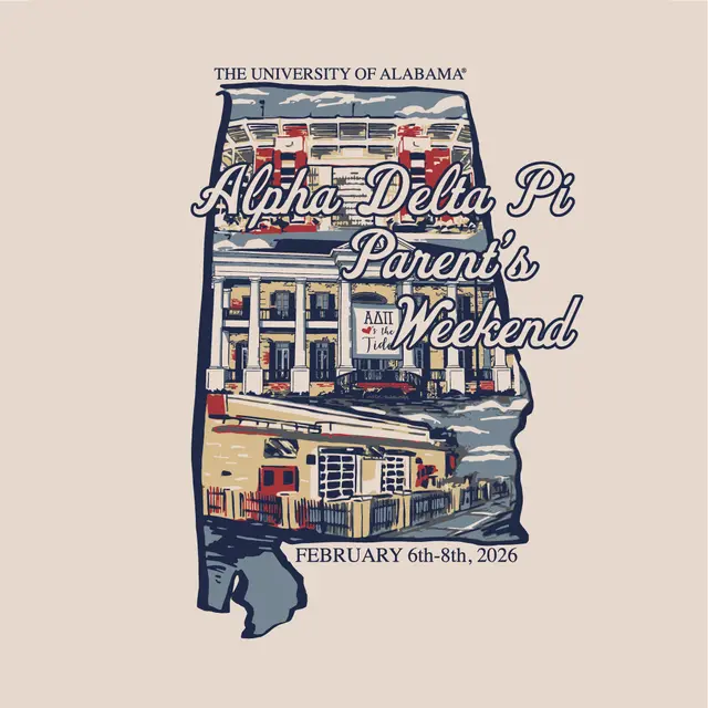 Alpha Delta Pi University of Alabama Campus Parent's Weekend Shirt