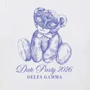 Delta Gamma Teddy Bear Masked Illustration Date Party Shirt