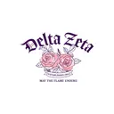 Delta Zeta Gothic Text with Pink Roses PR Shirt
