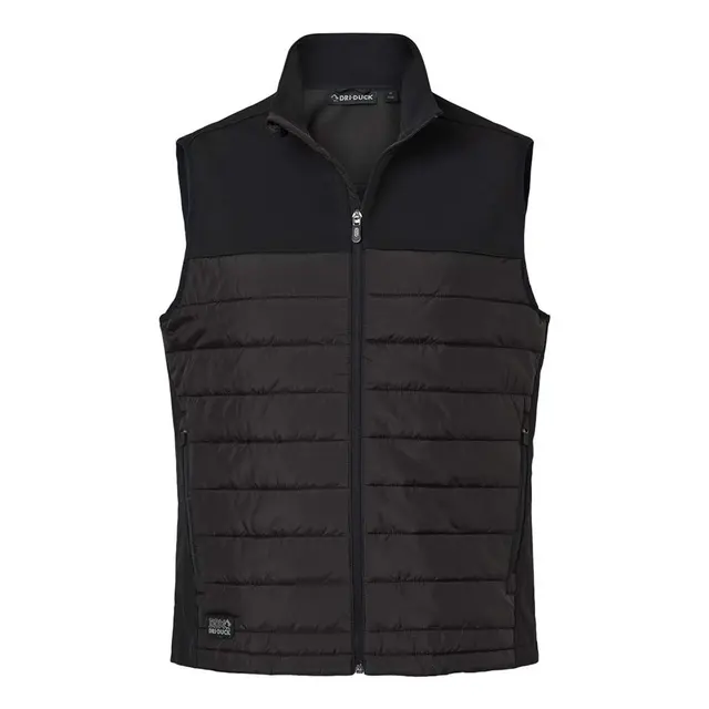 Men's Summit Puffer Body Softshell Vest Black Front