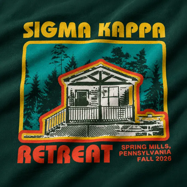 Sigma Kappa Cabin Illustration Retreat Sweater