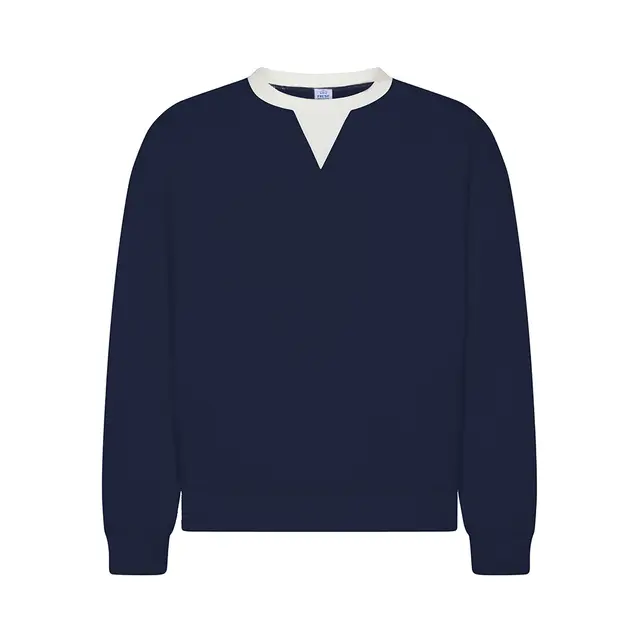 Fresh Prints Retro Crewneck Navy/White Front
