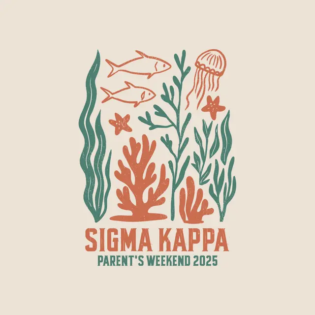 Sigma Kappa Marine Life Illustration Parent's Weekend Sweater
