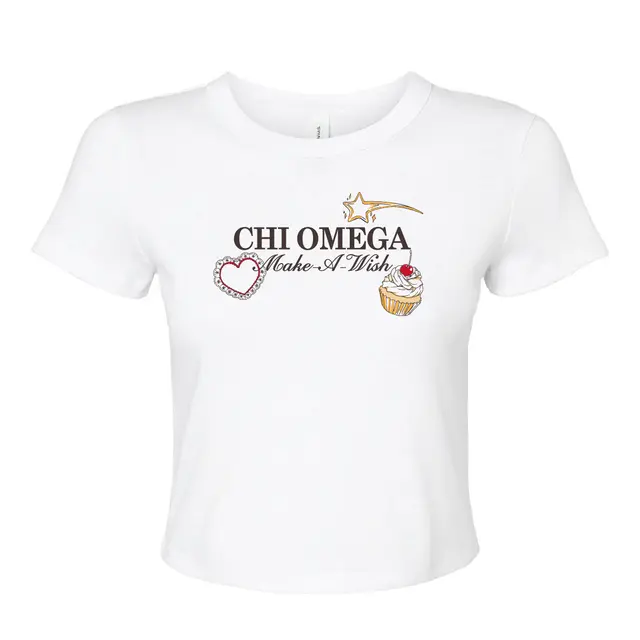 Chi Omega Star Heart Cupcake Philanthropy Shirt 2
