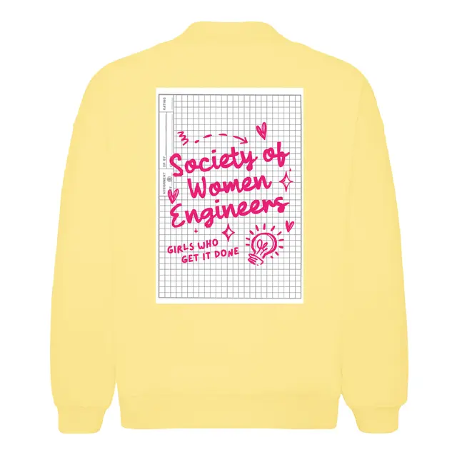 Society of Women Engineers Grid Pattern Hand Drawn Typography PR Hoodie 2