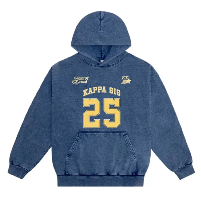 Kappa Sigma Bold Number and Star Winter Formal Hoodie 2
