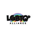 LGBTQ+ Alliance Rainbow Stitch Text PR Hoodie