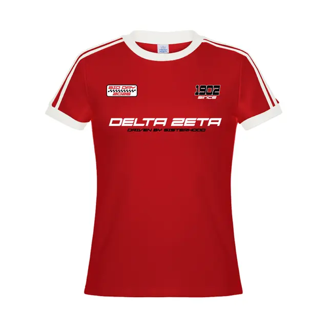 Delta Zeta Race Flag Graphics Bid Day Shirt 2