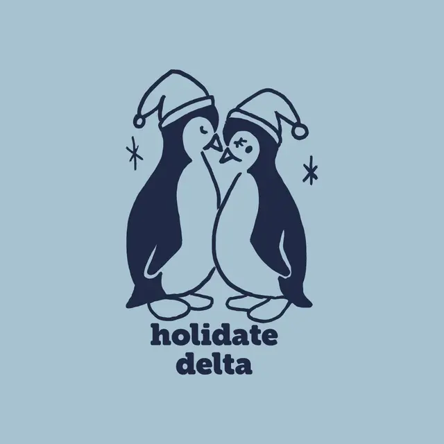 Delta Delta Delta Penguin Holiday Party Crewneck