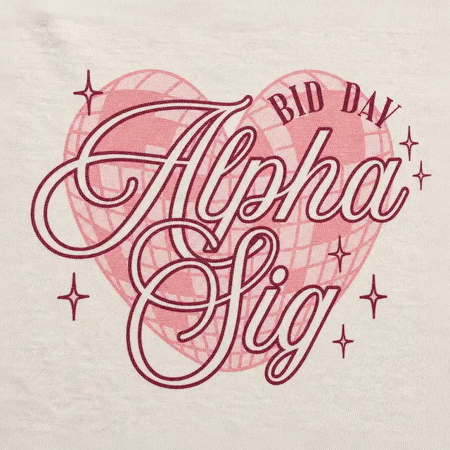 Alpha Sigma Alpha Heart Illustration Rush Shirt