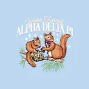 Alpha Delta Pi Squirrel Scene Winter Formal Crewneck