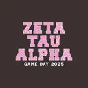 Zeta Tau Alpha Pink Starry Game Day Crewneck