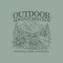 Outdoor Adventures Club Mountain Scene PR Crewneck