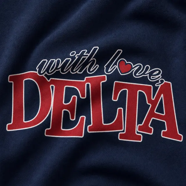 Delta Delta Delta Hand Drawn Lettering Rush Tank