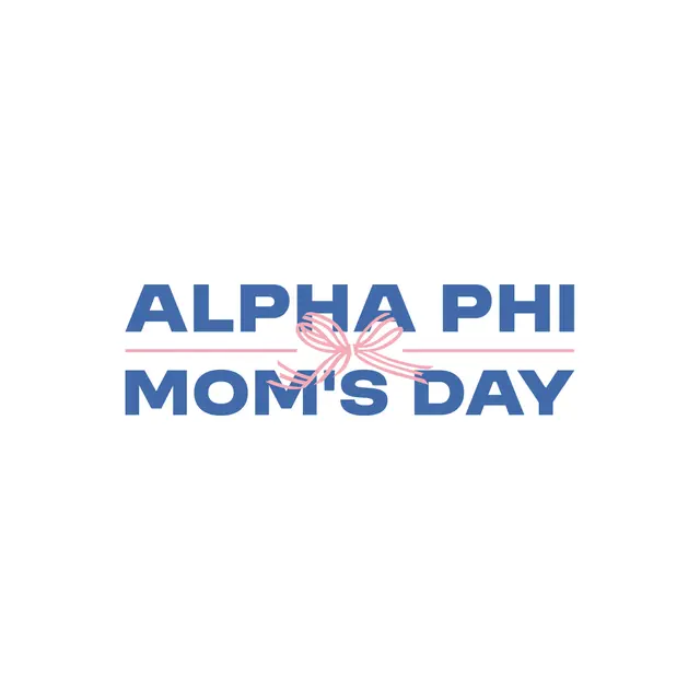 Alpha Phi Bold Block Lettering Mom's Day Shirt