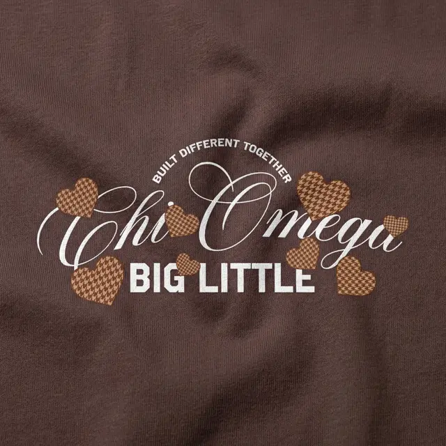 Chi Omega Heart Pattern Big Little Sweater