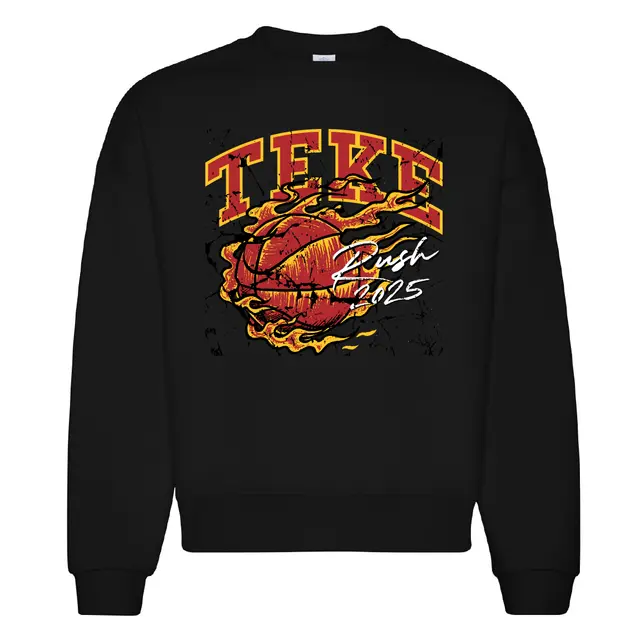 Tau Kappa Epsilon Fiery Basketball Rush Crewneck 2
