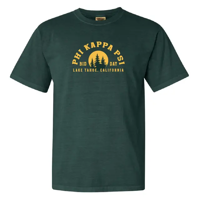 Phi Kappa Psi Pine Tree Sunset Bid Day Shirt 2